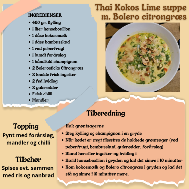 Thai Kokos Lime Suppe Med Bolero Citrongrs