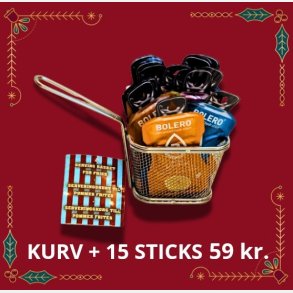 Pommes Frites Kurv + 15 Bolerosticks