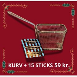 Pommes Frites Kurv + 15 Bolerosticks