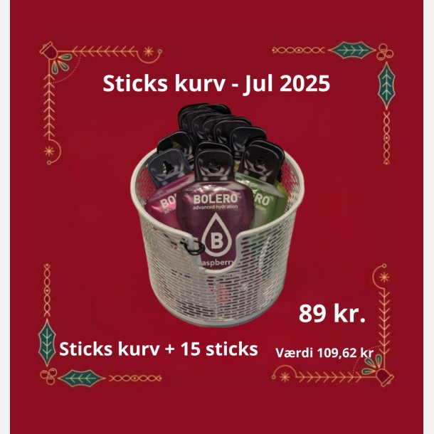 Sticks Kurv + 15 Bolerosticks - Hvid