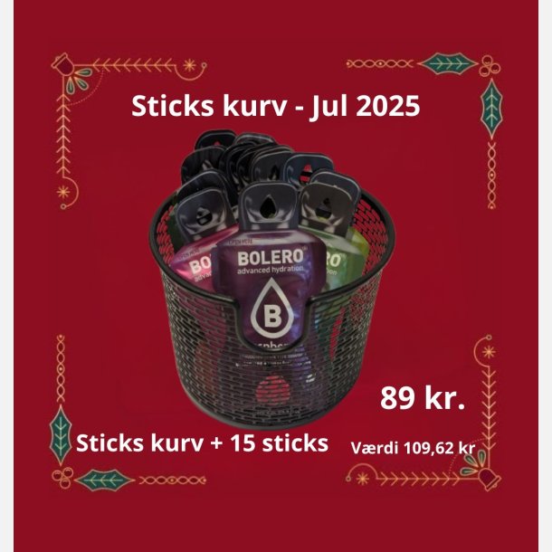 Sticks Kurv + 15 Bolerosticks - Sort
