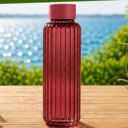 Glasflaske - R�d - 0,5 Liter