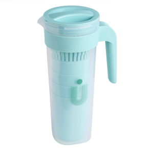 Kande - 1,2 L m. 4 Drikkeglas - Lysebl�